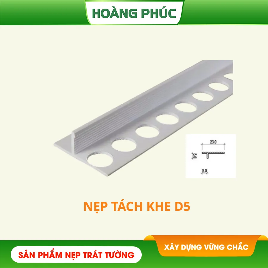 NẸP TÁCH KHE CHÂN TƯỜNG D5