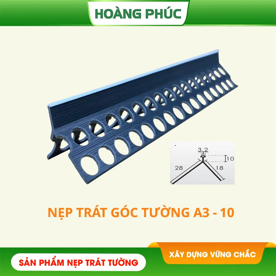 Nẹp Nhựa Trát Góc Tường A3-10