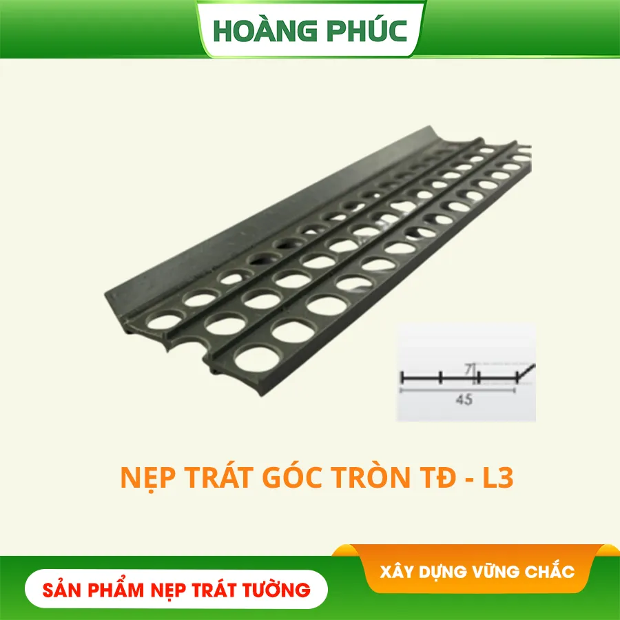 Nẹp trát cạnh tường cong, thành cong L3