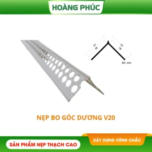 Nẹp thạch cao V20 (bo góc dương)