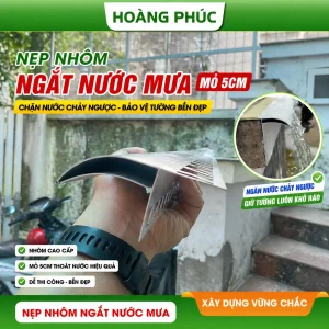 Gờ ngắt nước, Nẹp chỉ ngắt nước, ngắt dòng chảy nước mưa, nước mưa không chảy ngược vào ban công